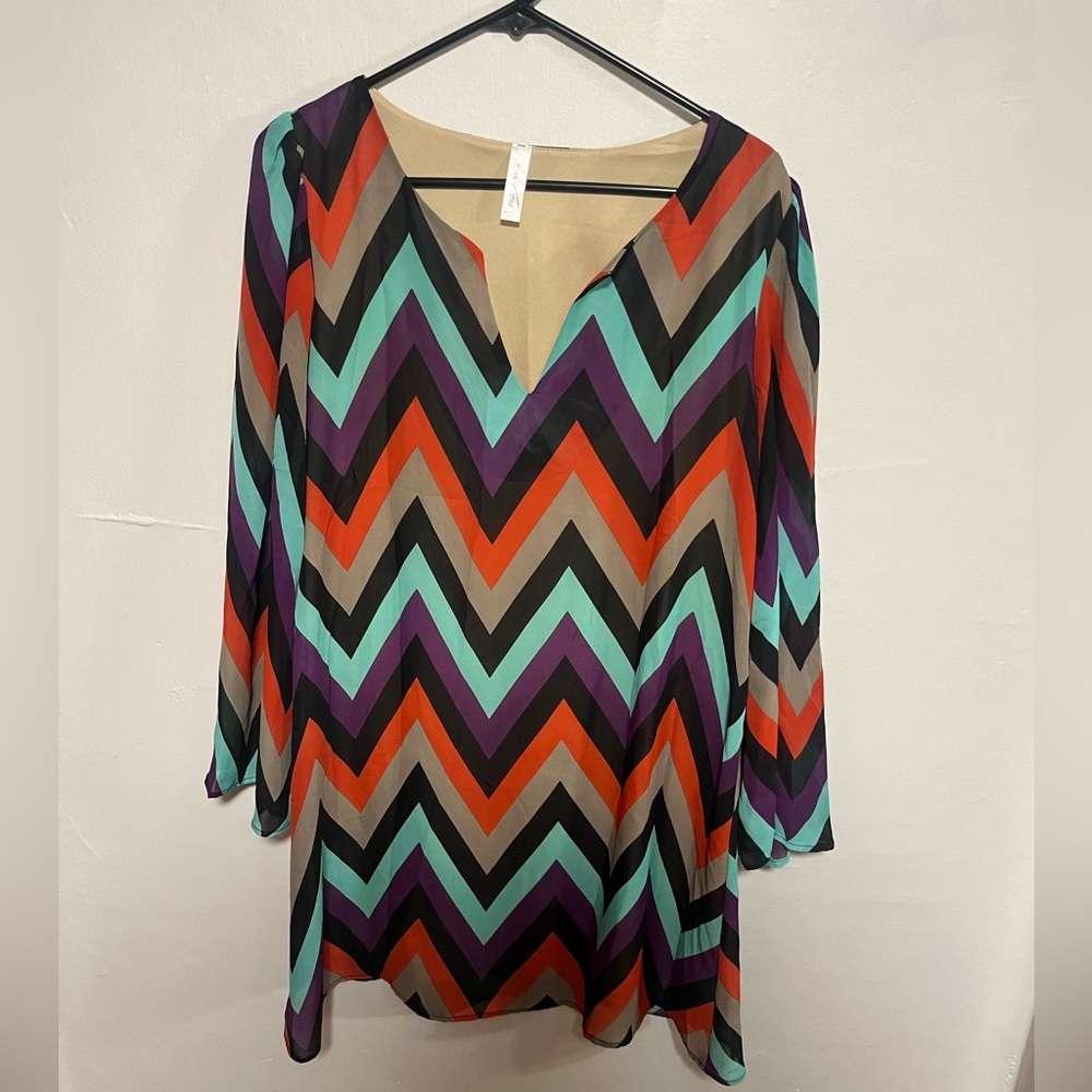 Miss 2 Day Chevron Dress